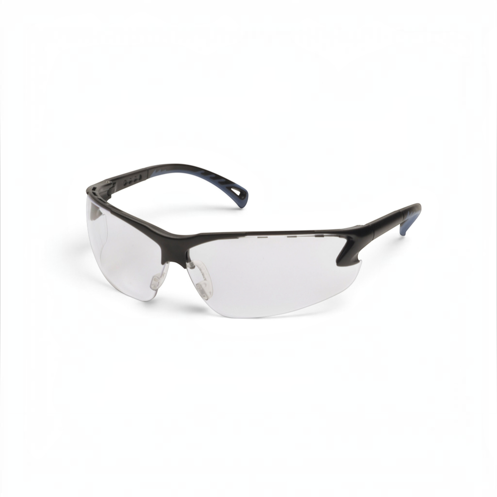 id-paintball ASG Schutzbrille mit transparenten Polycarbonat-Gläsern und schwarzem, ergonomischem Rahmen