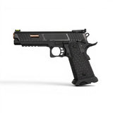 id-paintball ASG STI Combat Master CO2 Pistole mit schwarzem Metallschlitten, kupferfarbenem Lauf und Polymer-Griffstück