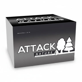 id-paintball Attack Nature Paintballs Cal.68 in einer schwarzen 2000er Vorratsbox für Paintball-Training und Freizeit