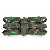 id-paintball Battlepack 6+1 HP in Flecktarn mit verstellbaren Pottaschen und Flaschenhalterung für Paintball