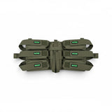 id-paintball Battlepack 6+1 HP in Oliv mit verstellbaren Pottaschen und Flaschenhalterung für Paintball