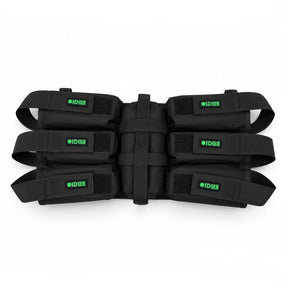 id-paintball Battlepack 6+1 HP in Schwarz mit verstellbaren Pottaschen und Flaschenhalterung für Paintball