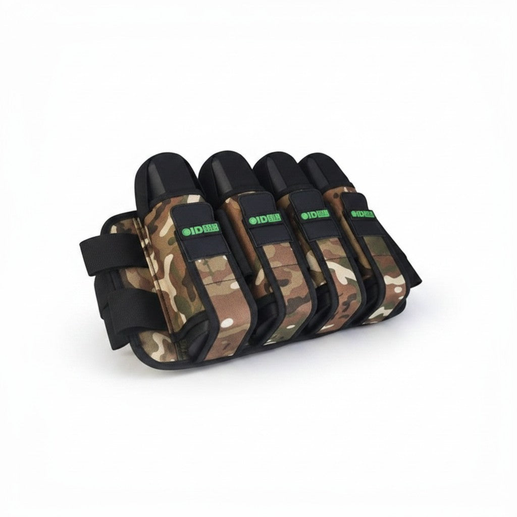 id-paintball Battlepack Desert Camo 4+5 mit vier festen Pod-Loops und gepolstertem Rückenteil für Paintball
