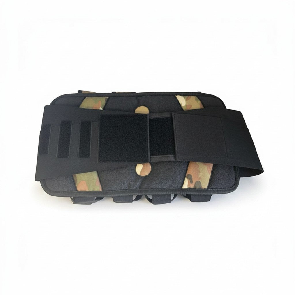 id-paintball Battlepack 4+5 in Desert Camo mit breitem Klettverschluss und gepolstertem Rückenteil für Paintball