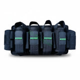 id-paintball Battlepack 4+5 in Schwarz mit gepolstertem Rückenteil und Klettverschluss für Paintball-Pods