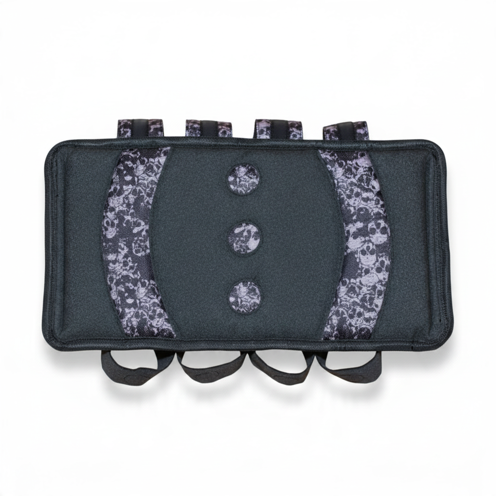 id-paintball Battlepack Skulls in Blau mit Totenkopf-Muster, gepolstertem Rückenteil und Schlaufen für 9 Paintball-Pods