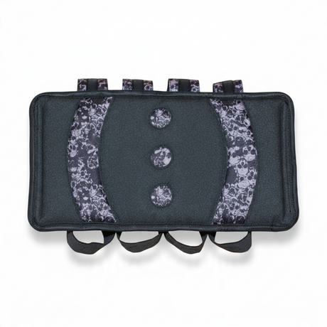 id-paintball Battlepack Skulls in Blau mit Totenkopf-Muster, gepolstertem Rückenteil und Schlaufen für 9 Paintball-Pods