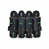 id-paintball Battlepack Skulls in Oliv mit Totenkopf-Muster, bietet Platz für 9 Paintball-Pötte mit festen Loops