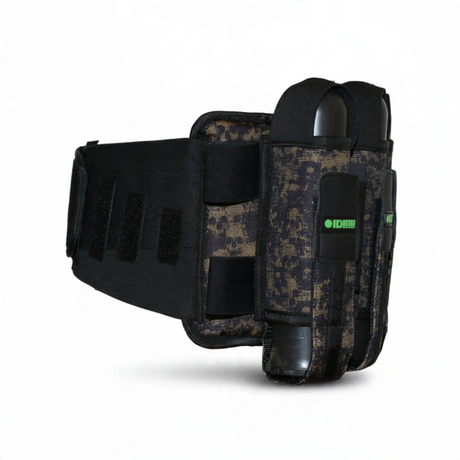 id-paintball Battlepack Skulls Oliv mit Totenkopf-Muster für 9 Paintball-Pötte und gepolstertem Gürtel
