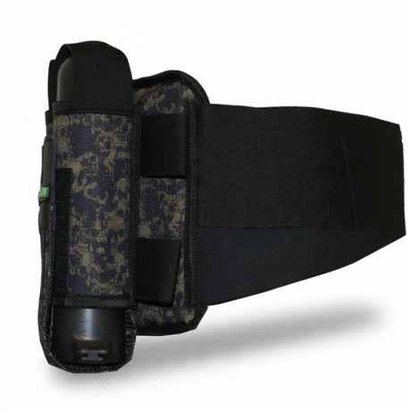 id-paintball Battlepack Skulls Oliv mit Totenkopf-Muster, gepolstertem Gürtel und Platz für Paintball-Pötte