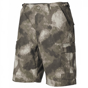 id-paintball US BDU Bermuda Shorts aus Ripstop-Baumwolle in HDT-Camo mit praktischen Pattentaschen