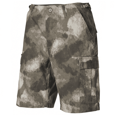 id-paintball US BDU Bermuda Shorts aus Ripstop-Baumwolle in HDT-Camo mit praktischen Pattentaschen