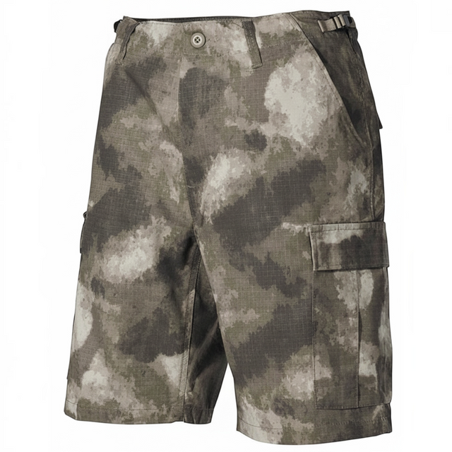 id-paintball US BDU Bermuda Shorts aus Ripstop-Baumwolle in HDT-Camo mit praktischen Pattentaschen
