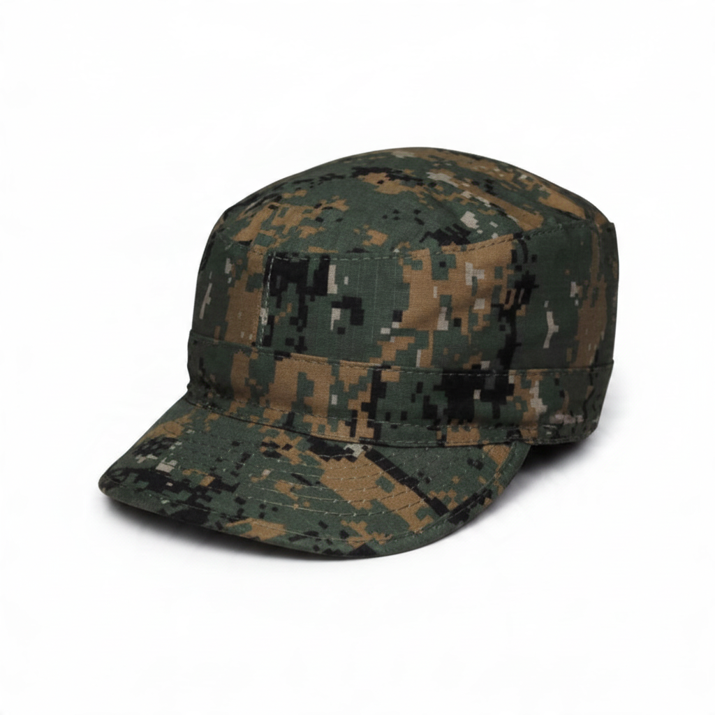 id-paintball US BDU Feldmütze aus robustem Rip-Stop-Baumwollstoff mit klassischem Camouflage-Muster
