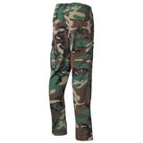 id-paintball US BDU Ripstop Kampfhose in Woodland Camouflage, Rückansicht mit verstärktem Gesäßbereich