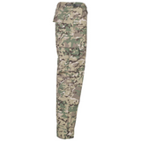 id-paintball US BDU Ripstop Kampfhose in Operation Camo mit Beintasche und verstärktem Kniebereich in Seitenansicht