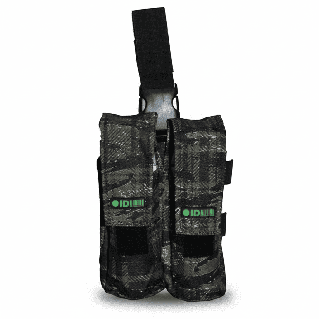id-paintball Oberschenkel Battle Pack in Tiger-Tarnmuster für zwei Paintball-Pods mit Klickverschluss