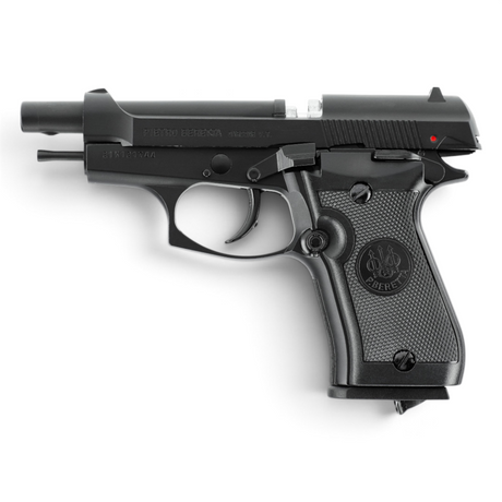 id-paintball Beretta M84 FS CO2-Pistole in schwarzer Ganzmetallausführung mit Blowback-System und 4,5 mm Kaliber.