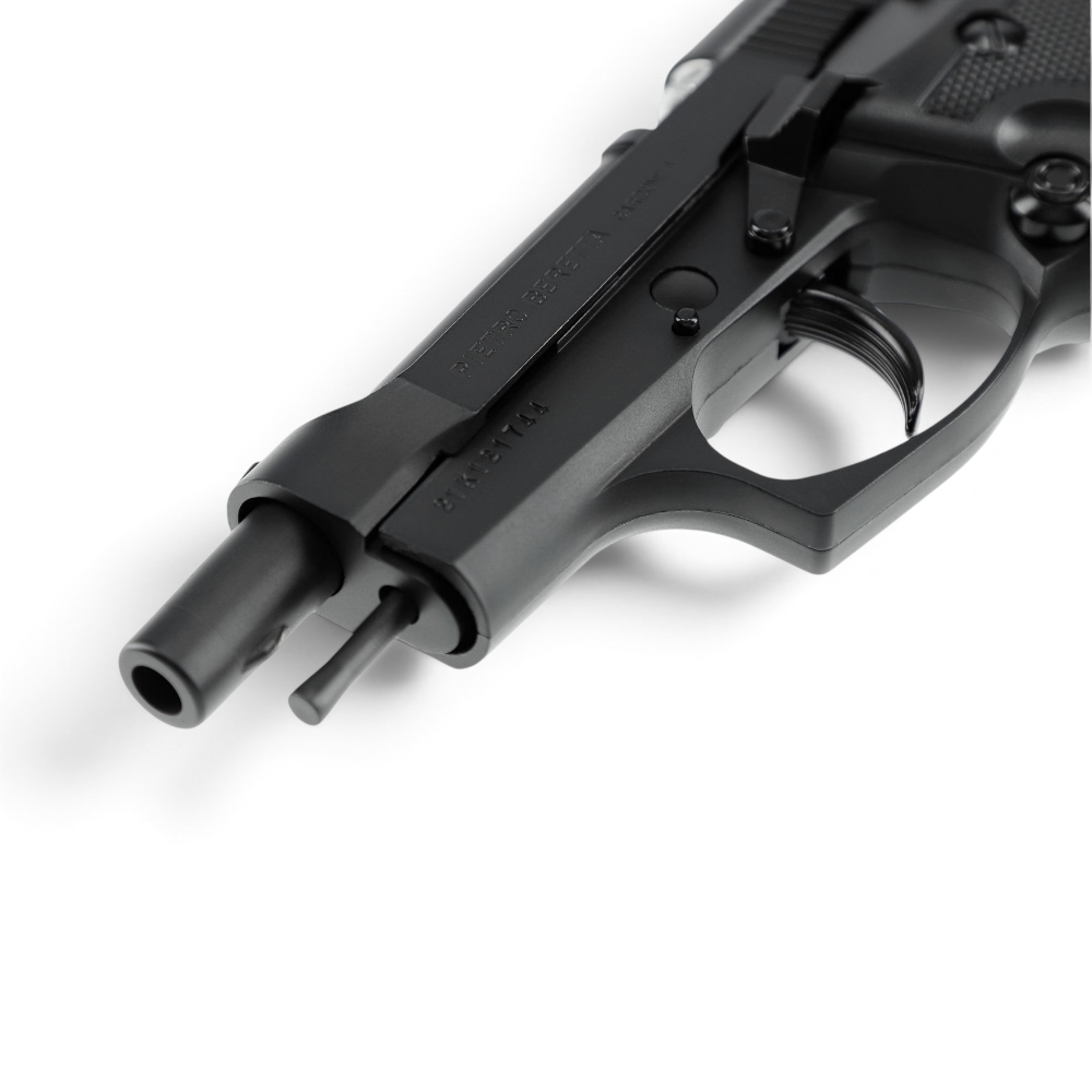 id-paintball Beretta M84 FS CO2-Pistole in schwarzer Ganzmetallausführung mit Blowback-System
