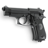 id-paintball Beretta M84 FS CO2-Pistole in schwarzer Ganzmetallausführung mit Blowback-System und 4,5 mm Kaliber.