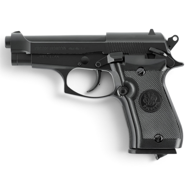id-paintball Beretta M84 FS CO2-Pistole in schwarzer Ganzmetallausführung mit Blowback-System und 4,5 mm Kaliber