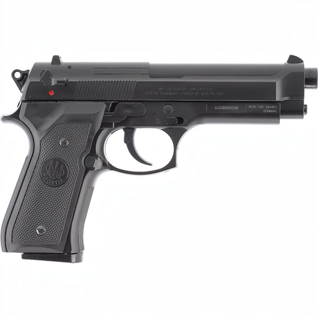 id-paintball Beretta M9 World Defender Airsoft Pistole in Schwarz mit Federdruck-System und 6 mm Kaliber