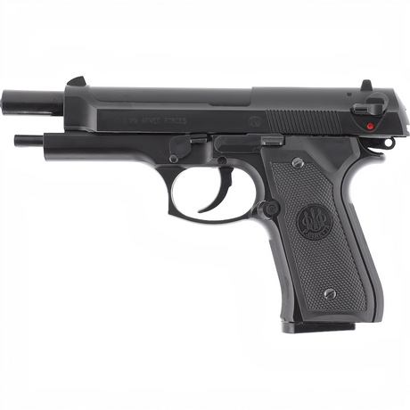 id-paintball Beretta M9 World Defender Airsoft Pistole in Schwarz mit Federdruck und klassischem Design