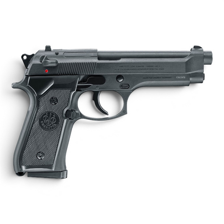 id-paintball Beretta M92 FS PSS Federdruck-Airsoft Pistole in Schwarz mit 14-Schuss-Magazin und klassischem Design