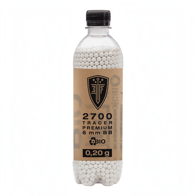 id-paintball Elite Force Premium Bio Tracer BBs in einer Flasche mit 2700 Stück, 0,20 g Gewicht, 6 mm Kaliber.