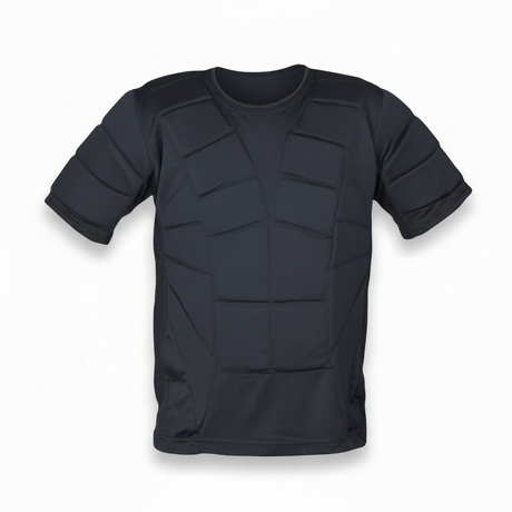 id-paintball Body Armor Shirt Brustpanzer in Schwarz mit flexiblen Schaumstoffplatten für Paintball-Schutz