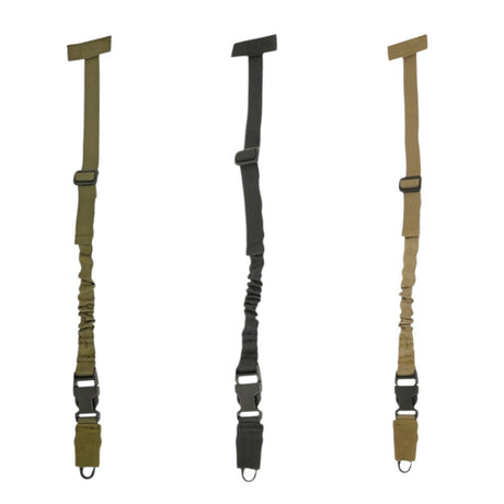id-paintball 8Fields One Point Bungee Sling in Olive, Schwarz und Tan mit MOLLE-Befestigung und Schnellverschluss