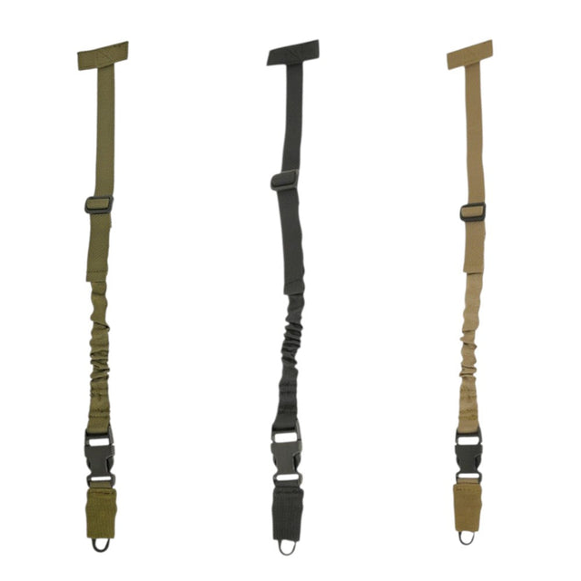 id-paintball 8Fields One Point Bungee Sling in Olive, Schwarz und Tan mit MOLLE-Befestigung und Schnellverschluss