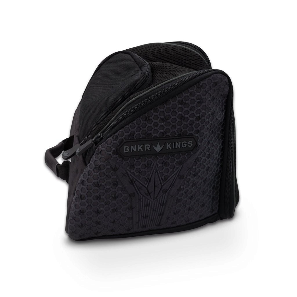 id-paintball Bunkerkings Supreme Maskentasche in Royal Black aus Mikrofaser und Mesh für Paintball-Masken