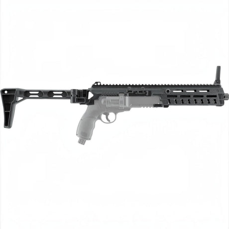 id-paintball T4E Carbine Conversion Kit für TR 50 Revolver mit klappbarer Schulterstütze und Picatinny-Schiene