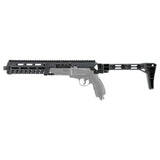 id-paintball T4E Carbine Conversion Kit aus schwarzem Polymer mit klappbarer Schulterstütze und Picatinny-Schiene