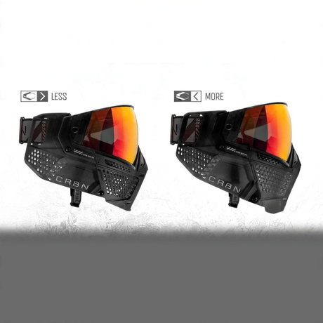 id-paintball Carbon ZERO PRO Paintball Thermal Maske in Schwarz mit verspiegeltem Glas und modularem Design