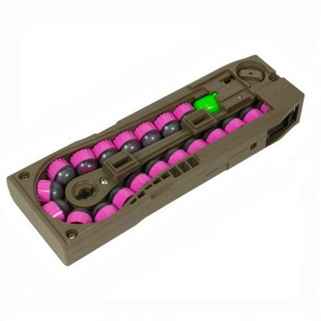 id-paintball Planet Eclipse CF20 Magazin in Earth Braun mit geladenen Paintballs und hellem Follower