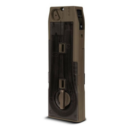 id-paintball Planet Eclipse CF20 Magazin in Earth Braun für EMF100 Markierer mit transparenter Wartungsplatte