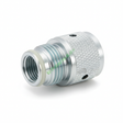 id-paintball CO2 Tank Adapter für 88g Kapseln aus silbernem Metall mit gerändelter Oberfläche