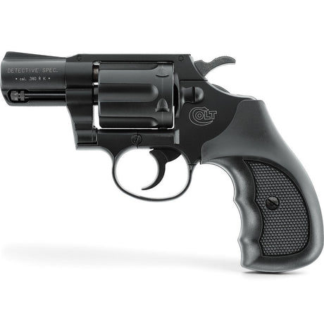 id-paintball Colt Detective Special Revolver in Schwarz mit Combat-Griffschalen und 6-Schuss-Trommel im Kaliber 9mm R.K.