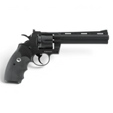id-paintball Colt Python 6 Zoll CO2 Revolver in Schwarz mit 6-Zoll-Lauf und ventilierter Laufschiene