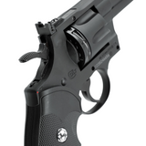 id-paintball Colt Python 6 Zoll CO2 Revolver in Schwarz mit Single- und Double-Action-Abzug und verstellbarer Visierung