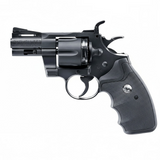 id-paintball Colt Python Revolver in Schwarz mit 4,5 mm Kaliber für BBs, detailreiche Seitenansicht