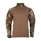 id-paintball Combat Shirt Tactical 2.0 in WASP I Z2 Tarnmuster mit braunem Baumwoll-Torso und Ripstop-Ärmeln