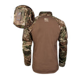 id-paintball Combat Shirt Tactical 2.0 in WASP I Z2 Tarnmuster mit braunem Baumwoll-Torso, Rückansicht