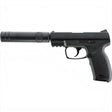 id-paintball Combat Zone COP SK CO2 Airsoftpistole in Schwarz mit abnehmbarer Schalldämpfer-Attrappe und Picatinny-Schiene