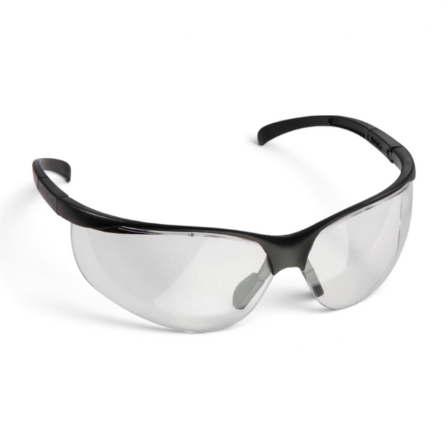 id-paintball Combat Zone SG1 Softair Schutzbrille mit klaren Polycarbonat-Gläsern und schwarzem Rahmen