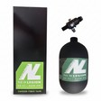 id-paintball New Legion Dwarf Supra Lite 1,1 Liter Composite HP System mit Regulator in mattem Schwarz