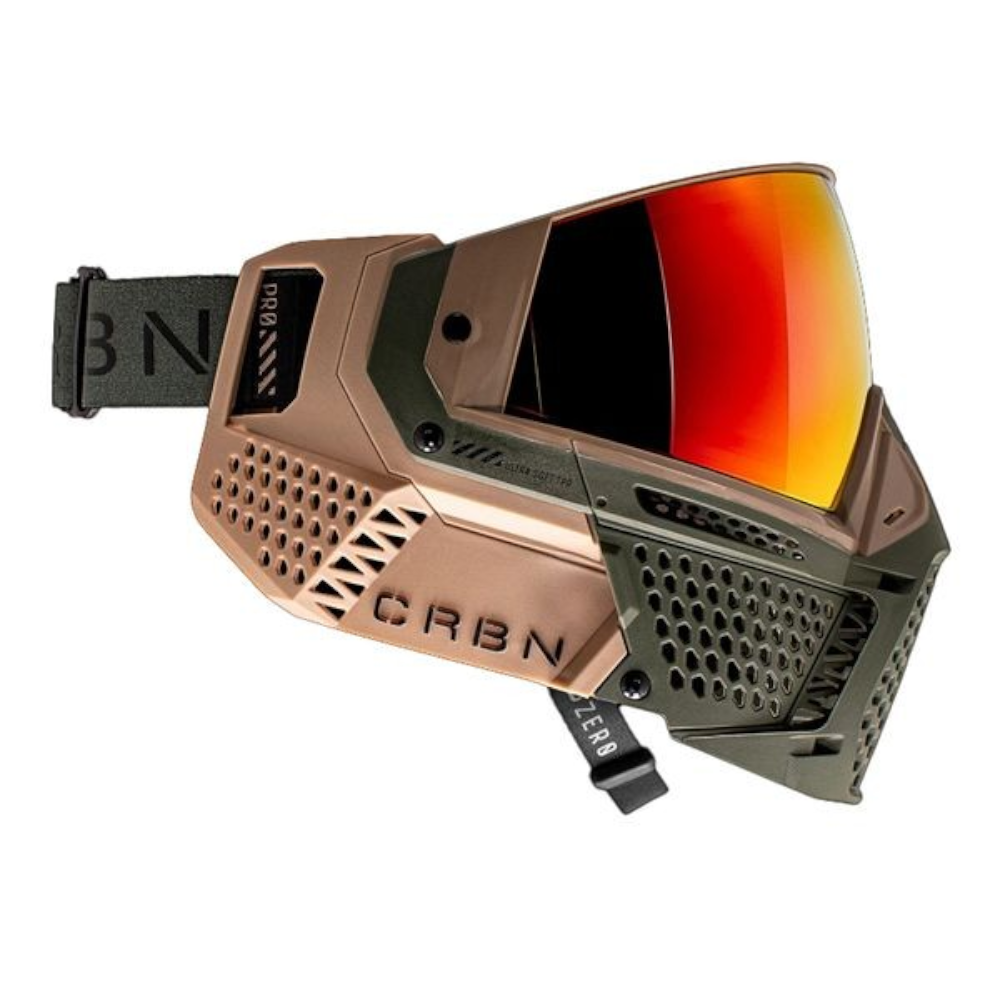 id-paintball CRBN ZERO ProV2 Paintball-Maske in Graphite mit verspiegelter Thermal-Linse und magnetischem Verschluss
