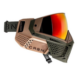 id-paintball CRBN ZERO ProV2 Paintball-Maske in Graphite mit verspiegelter Thermal-Linse und magnetischem Verschluss